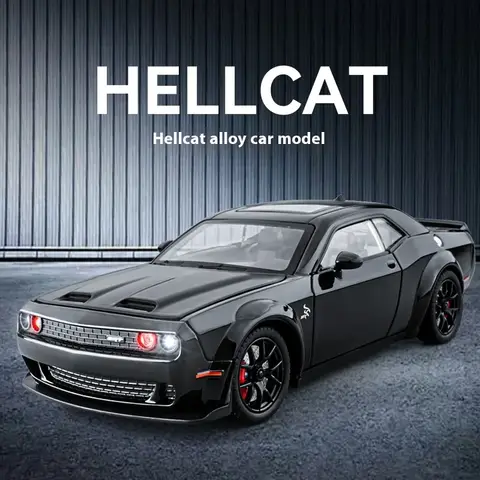 1:24 دودج تشالينجر SRT Hellcat Redeye سوبر العضلات سيارة سبيكة معدنية دييكاست نموذج سيارة جمع هواية ديكور هدية صديق