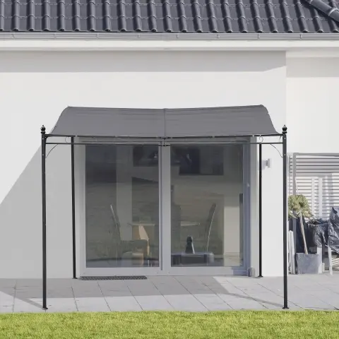 Weatherproof Oasis 10x10 Gray Gazebo Canopy Shelter With Patio Flair