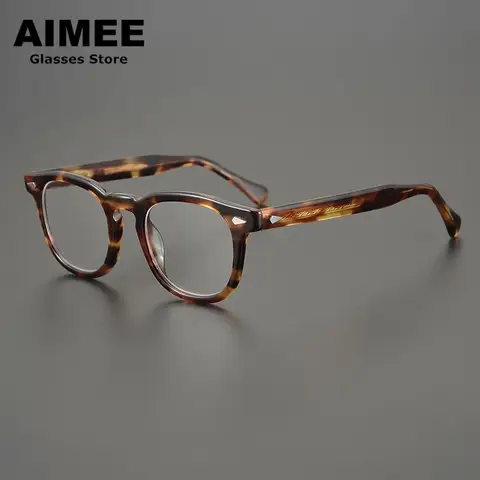 Japanese Handmade Acetate Titanium Glasses Frame Unisex