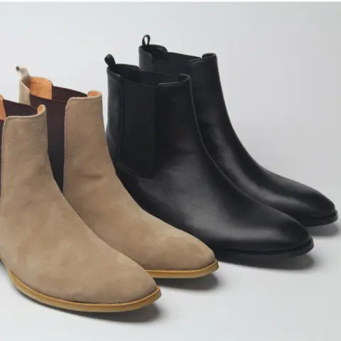 Men's Pointed Toe Suede Martin Boots