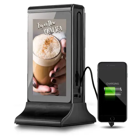 FYD-835SD Digital 7 Inch Double Touch Screen Android Wifi Table Advertising Mobile Phone Charging 20000mah Mini Power Bank