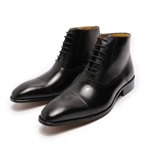 Lace-up Leather Business Casual Boots