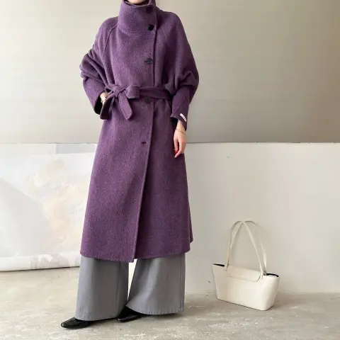 Kadın Oversize Çift Tarafı Yün Palto