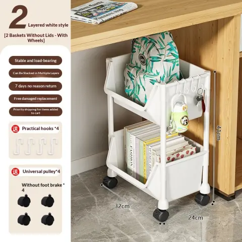 2nd Floor Open Plan Elementary School Recommends Giving Away Universal WheelsBook Shelf Flooring Storage Shelf Under Desk Book Storage With Wheels Movable Trolley Desktop Storage Simple Bookcase