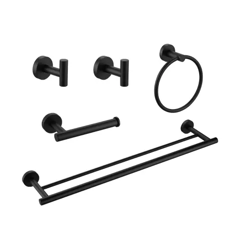 5-Piece Wall-Mounted Bathroom Towel Rack Set