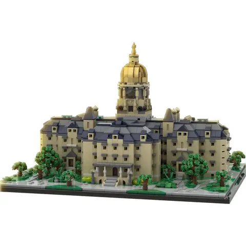 Funbuild Microscale Model MOC-190255 Golden Dome Architecture Building Blocks Street View University of Notre Dame Bricks Toy