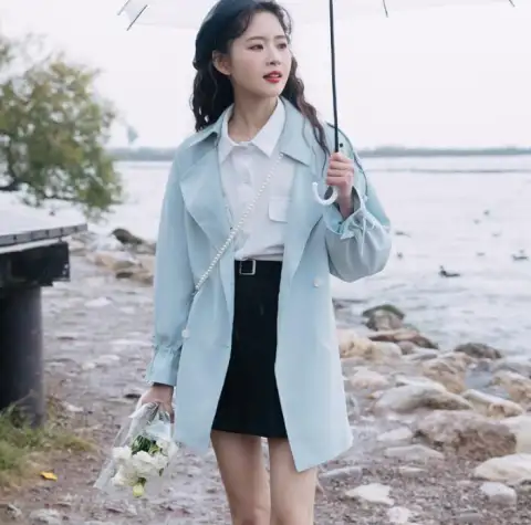 Women's British Style Double-Breasted Trench Coat