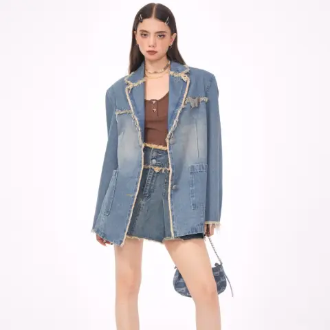 Women's Casual Loose Denim Jacket