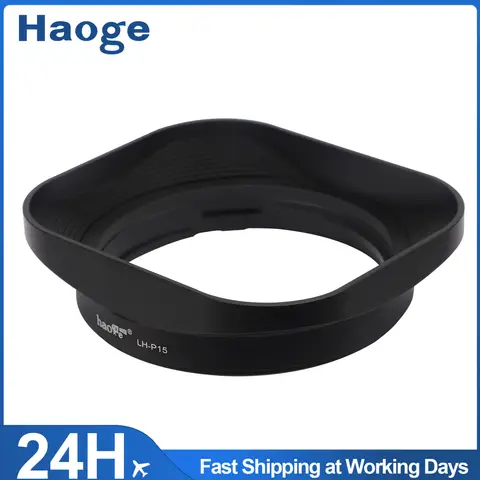 Haoge LH-P15 Square Metal Lens Hood for Panasonic Leica DG SUMMILUX 15mm f/1.7 ASPH Lens 15MM F1.7