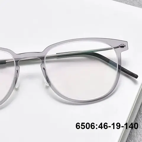 Vidasız Kare Titanyum Asetat Gözlük Çerçevesi 6506