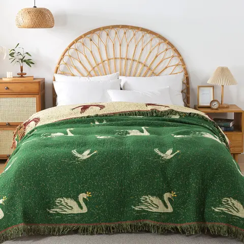 Cotton Gauze Thin Multi-functional Nap Blanket Household Sofa Towel