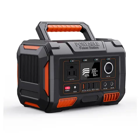 300W Camping Solar Power Station LED Flashlight Cargador Portable Solar Power Bank for Backup Rechargeable Emergency Charging