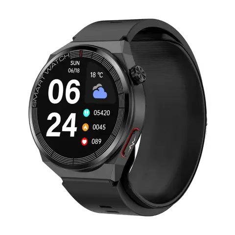 ساعة ذكية 2024 TK62 OEM لتتبع اللياقة البدنية بشاشة كاملة Android IPS بمضخة هواء ذكية أصلية لتتبع ضغط الدم والصحة والنشاط