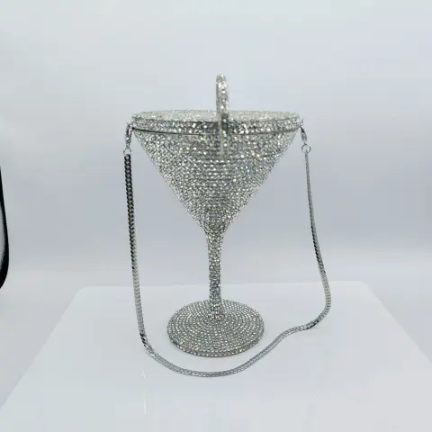 Cocktail Goblet Diamond Dinner Hand Bag