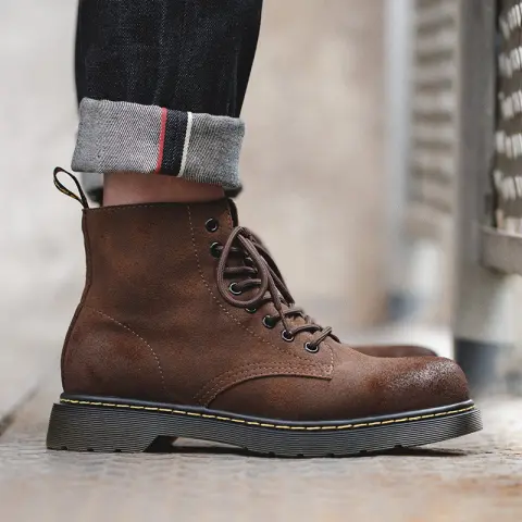 Men's British Style High Top Martin Ankle Boots