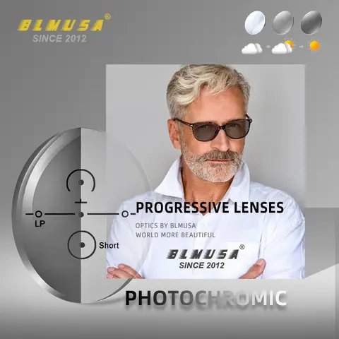 عدسات طبية مضادة للأشعة الزرقاء متدرجة وحساسة للضوء BLMUSA