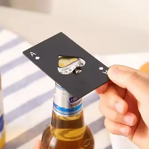 Stainless Steel Spades A Winemaker Bottle Opener Playing Cards Bottle Opener Credit Card Beer Bottle Opener