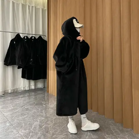Women's Long Thick Hooded Faux Down Coat