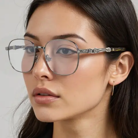 Men Retro Business Glasses Titanium Women Optical Prescription Computer Reading Anti Blue Light High Quality Glasses Frame UV400