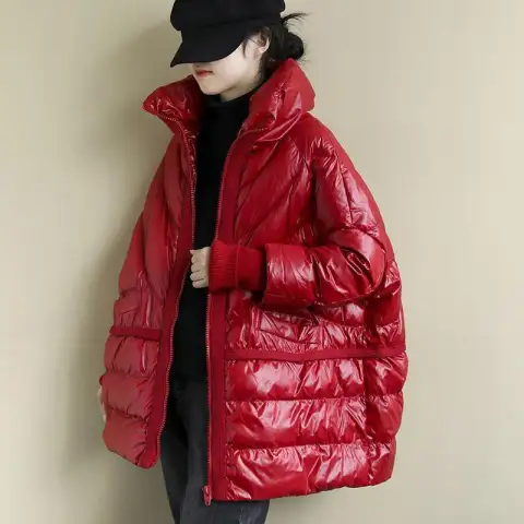 Women's Plus Size Long White Duck Down Jacket