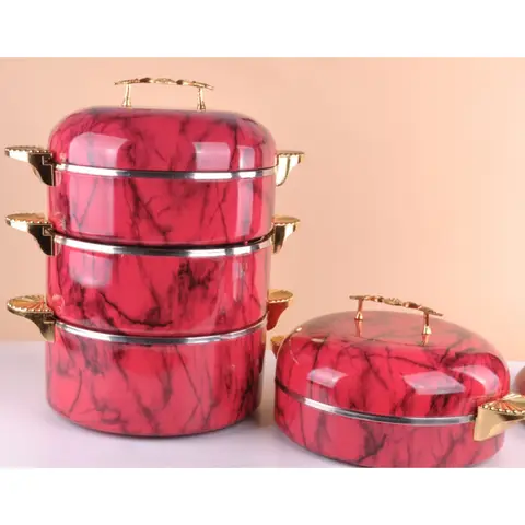 أوعية وحافظات طعام حرارية معزولة فاخرة والأكثر مبيعاً موسلين 2.5L+3.5L+4.5L+5.5L مكونة من 4 قطع لرمضان