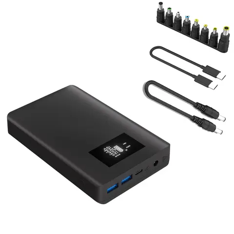 باور بانك بطارية احتياطية CPAP بقدرة PD100W وجهد 12V 24V لـ ResMed S9/ AirMini/ AirSense 10 11 للابتوب