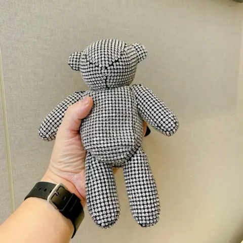 Small Bear Diamond Inlaid Fashionable Handbag Change