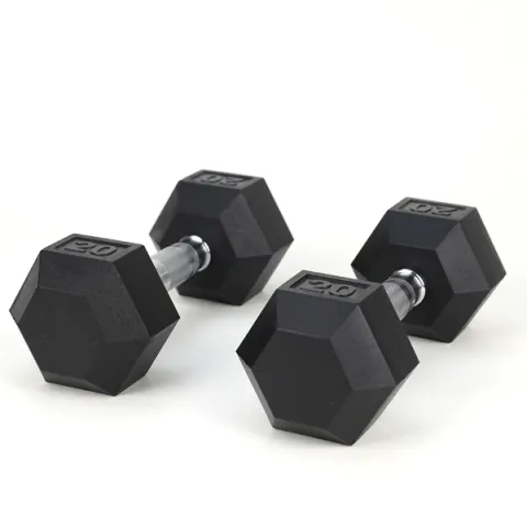 20LB 2 HDRS دمبلز حديد زهر صلب مطلي بالمطاط، لا يتم الشحن في عطلات نهاية الأسبوع