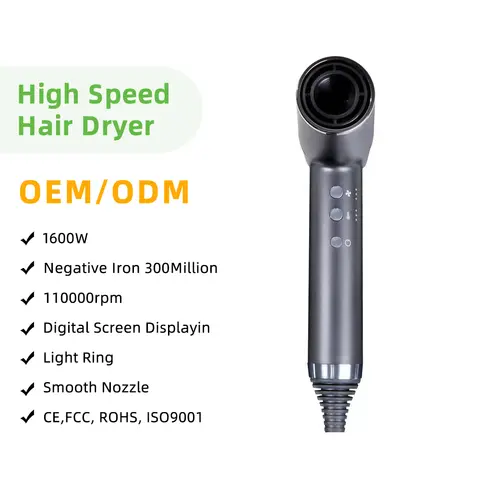 Hair Dryer with Rotating Brush Hair Dryer Motor with Fan Hair Dryer Dual Voltage Stand up Hair Hood Dryer 5 in 1 Hair Dryer