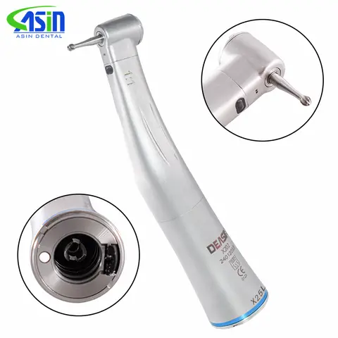 DEASIN Dental Low Speed Handpiece Fiber Optical Handpiece LED Contra Angle X25L 1:1Dental High Speed Handpiece